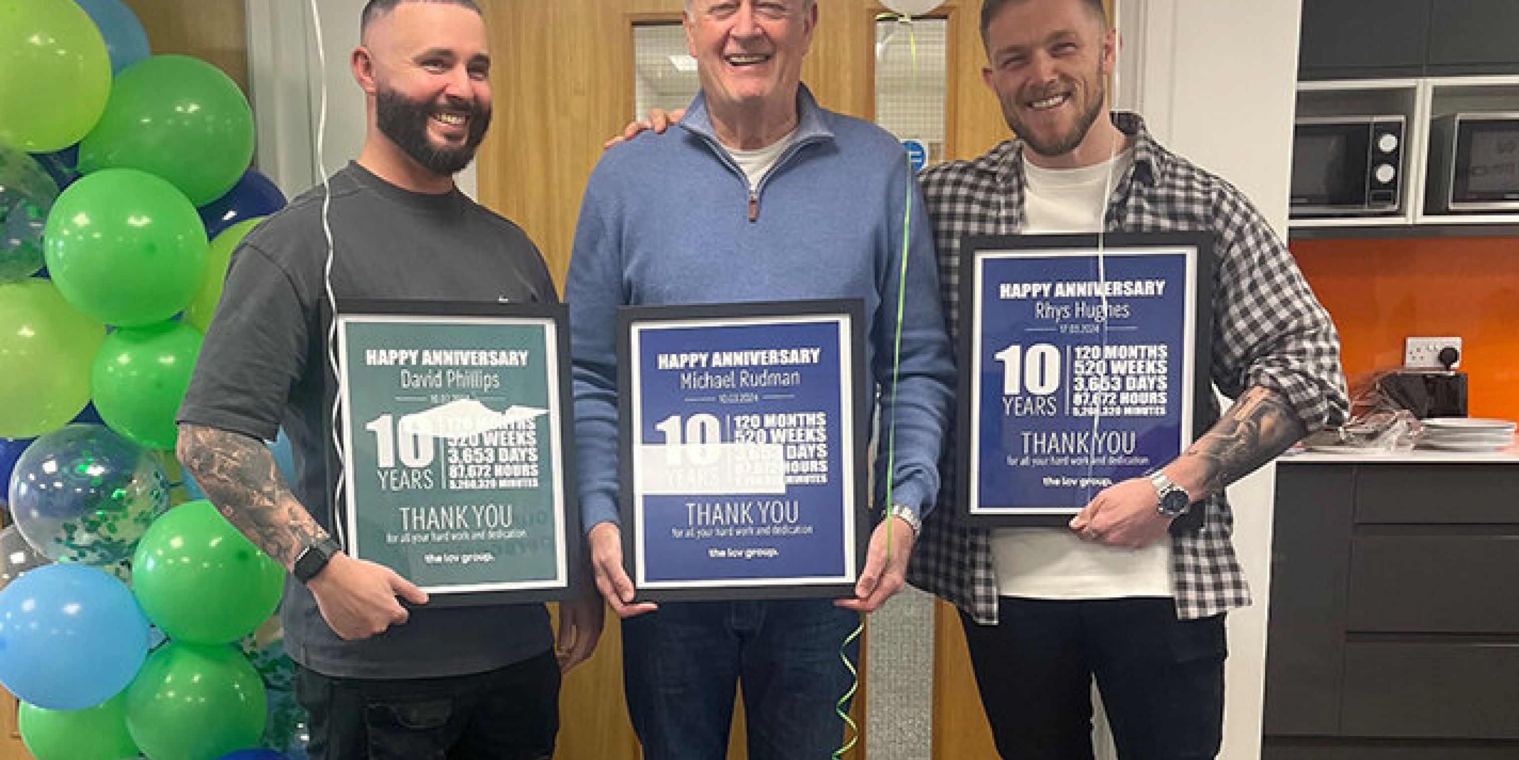 Celebrating a decade of service for trio at the lcv group